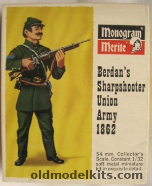 Monogram 1/32 Berdan's Sharpshooter Union Army 1862 - 1/32 Scale Metal Figure Merite Series, 804-250 plastic model kit